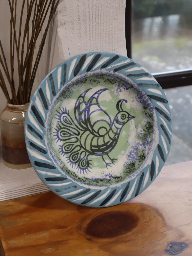 This week we’re shining the spotlight on this gorgeous plate created by @tattersfield_designs 
Jane decorated this piece using underglazes and we’re in awe of her unique and vibrant style.
