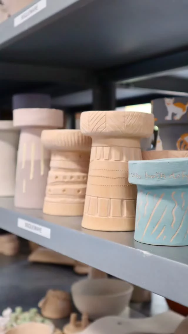 The results are in! Our optional candleholders project this term has seen a plethora of creations; from simple slab built designs to traditional thrown holders, contemporary stacks and folky candelabras. 
On display in the student hub until the end of term with more to be added as kilnloads are ready!
Hope you’ve enjoyed the project, can’t wait to reveal what we have in store for the Spring term, starting in January! 🤫