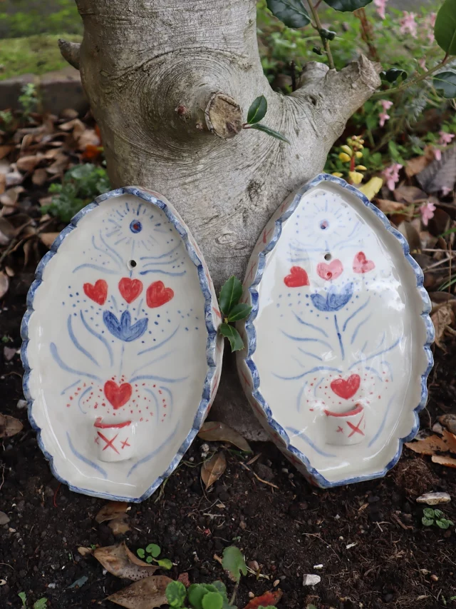 It’s the Winter Solstice today, a witnessing of the shortest day and longest night and First day of Yule, so fitting to show you some of the lovely creations by students who took up our theme of Folk Art and project of Candleholders. 
All will be revealed soon for our Theme and project next term. 
Happy solstice all.