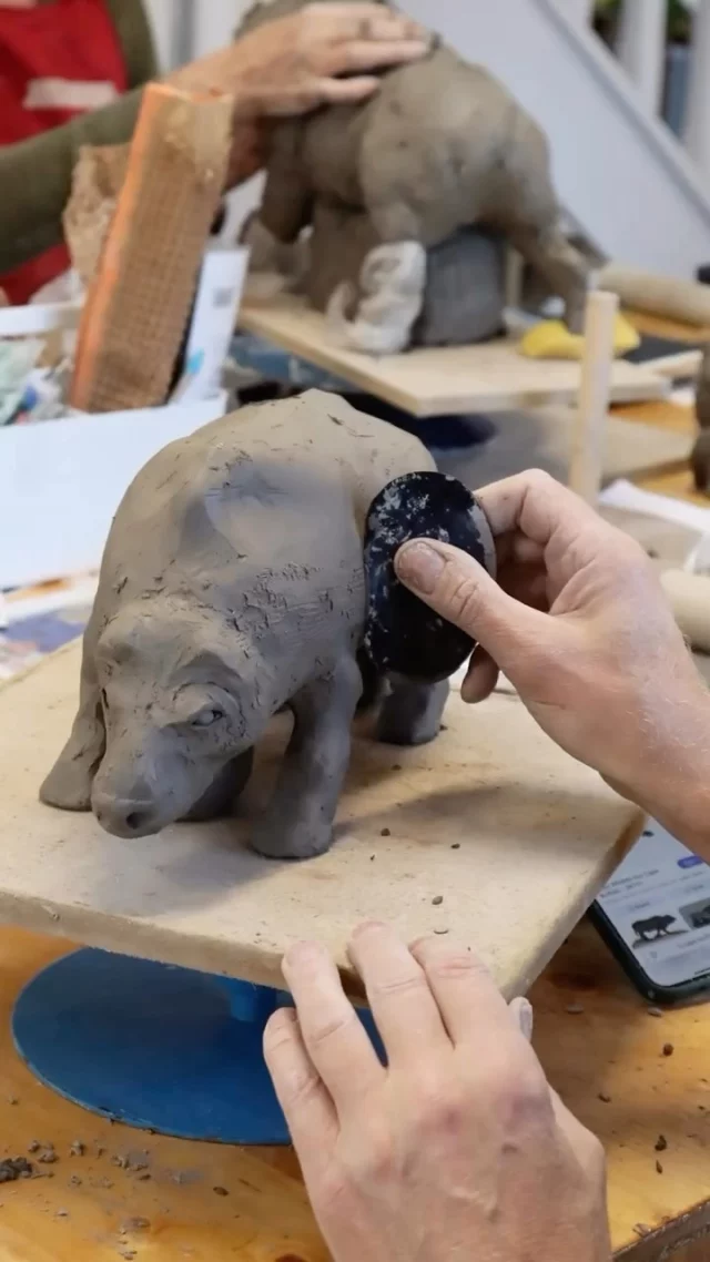 Last week’s episode of The Great Pottery Throwdown @potterythrow – Animal Sculpture week; reminded us of the fantastic two-day workshop held at the studio with Sussex-based ceramic artist Jack Durling @jackdurlingceramics – we even spotted one of his inspiring pieces on the show. 
Here’s a little look back at some of the animals made during that workshop and their finished form. All wonderful, I’m sure you’d agree. 🙌
If you are interested in doing this workshop, plans are afoot. Head over to our website theclay.studio where you will find it listed under the workshops menu. Sign up to our waiting list to be the first to know when this is running again. 
🐂🐃🐅🐿️🧸🫏🦏