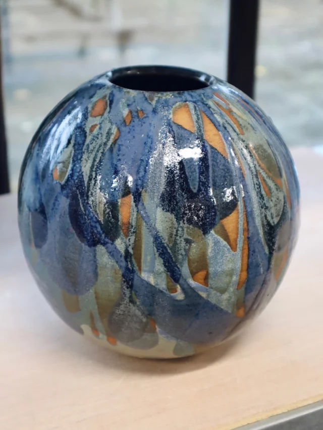 Glorious glazing that deserves a closer look. Beautiful work from our students.