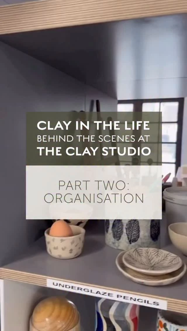 Everything in its right place. 
With over 200 weekly class students, plus our workshops and courses, you can imagine the amount of pottery tools we might use collectively. 
Finding storage spots that still keeps everything to hand becomes a bit of an art form. We are blessed to have such a fantastic space to work in. 
And to keep tabs on all those tools? Little blue dots are patiently painted on by a willing member of the team. Quite enjoyable really!