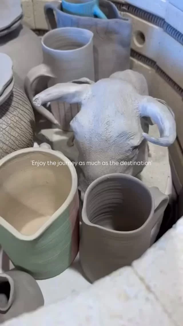 We usually love to share everyone’s glorious finished pieces, however today we wanted to show a round up of our ‘work in progress’ and remind you that there is lots of fun to be had in the journey of making, it’s not always about the end result.