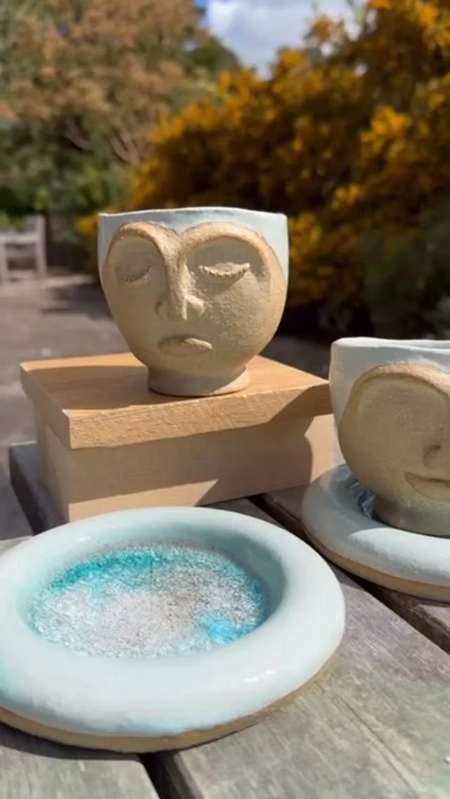 Last term, our project was ‘faces, so naturally, here’s a face you can have a cup of tea out of!
Combining ceramics with character and expression.