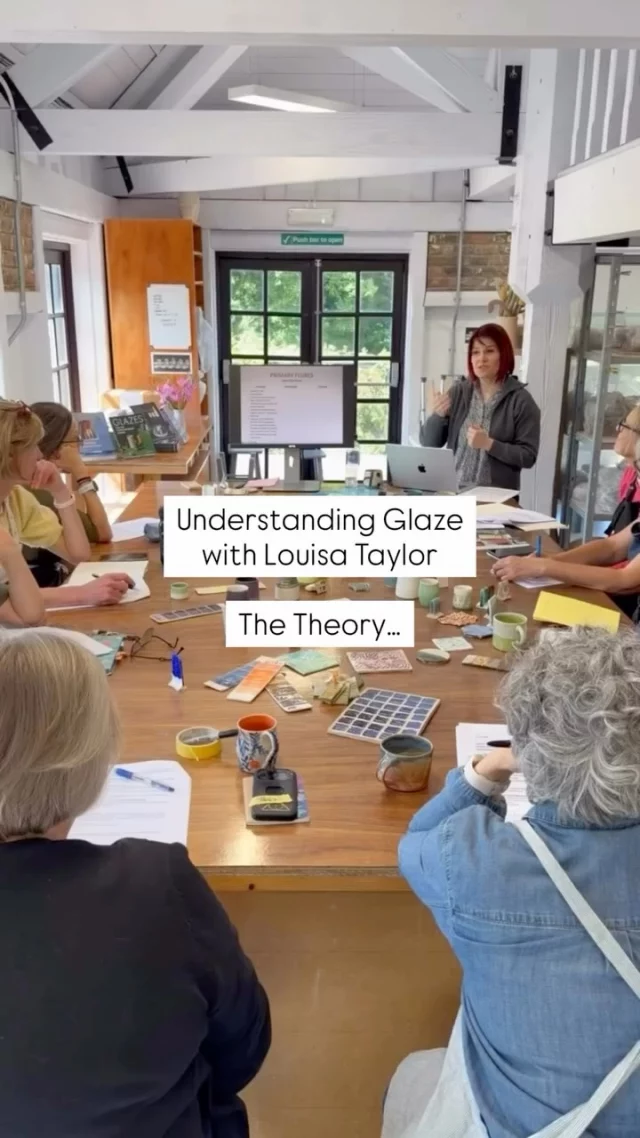 It’s Louisa Taylor’s first Understanding Glaze Workshop with us today at our studio. It’s so great to have her here! Lots of concentration this morning on the theory. Wait till you see what they have been getting up to this afternoon…
@louisataylorceramics