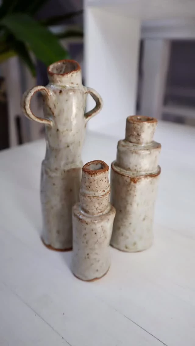 We love all the finished bottles by participants on our guest artist Kate Semple’s workshops last month. They all have so much character and life, it’s really interesting to see the interplay between the trios as well. 
Well done everyone who took part. It was a fantastic day with Kate. @katesemple
We have just launched our Autumn schedule of Workshops and Courses, so head over to our website theclay.studio to see what’s in store!
