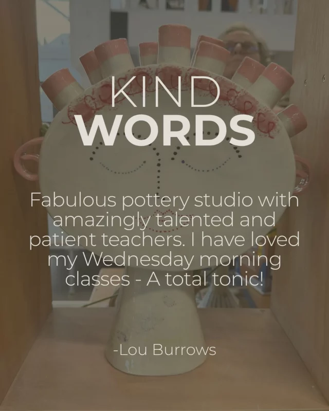 A very kind review left on Google by Lou - thank you!
Whether you’re currently loving your classes, a workshop, course or are a previous student and haven’t yet left us a review on Google, we would love to hear your thoughts.
Type in ‘The Clay Studio’ into Google and we will pop up. 😊