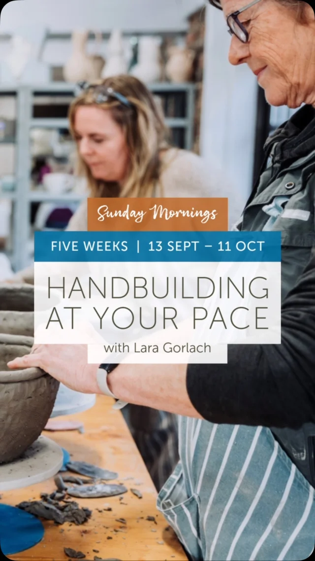 We have a couple of space available on Lara Gorlach’s Handbuilding at your Pace course. It starts next Sunday 13 September and runs for five Sunday morning sessions. What a lovely way to start the day!
If you are looking to dive into the joy of handbuilding, then this course is for you. It’s an ideal opportunity to get to know clay better. Perhaps you have been to one of our taster workshops and are keen to take the next step.
For those who already have some handbuilding experience, it’s a chance to widen your skills and explore more possibilities.
Over these five sessions you will create your own work using the pinching, coiling and slab-building methods. 
In addition, Lara will demonstrate a range of decoration and surface texture techniques to try out.
@laragorlach 
To book, simply head to our website theclay.studio where you’ll find all our exciting course, classes and workshops for the Autumm.