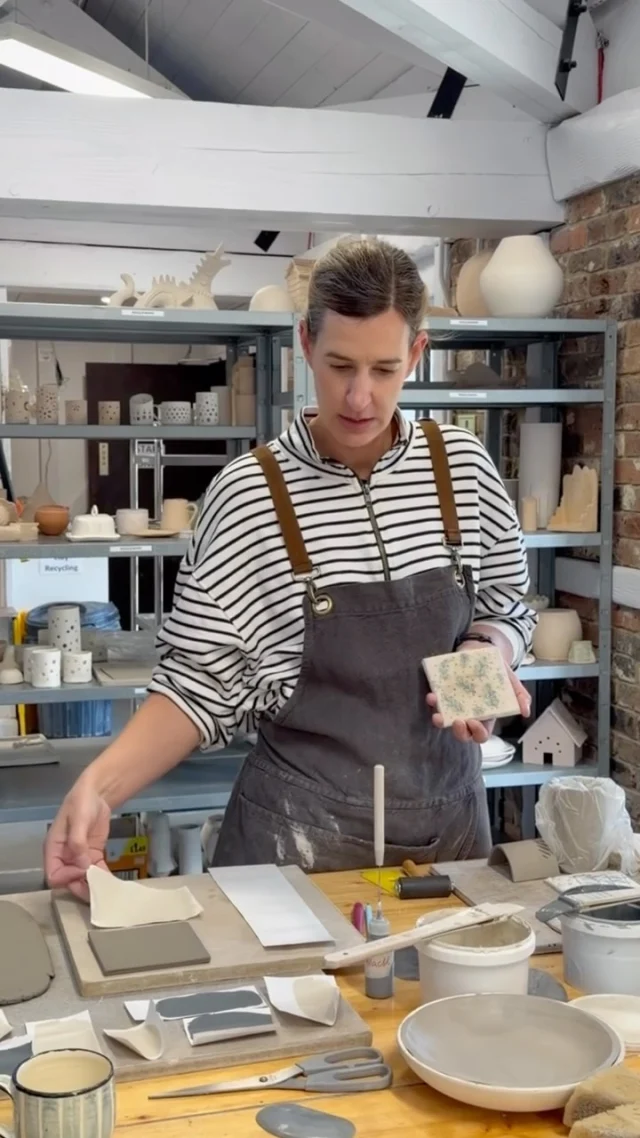 Monoprinting! 
Our tutors have been showing our weekly class potters this technique as an option for decorating their work on our current theme of Light & Shade. 
Here’s Lara @laragorlach who loves all things print, demonstrating to our Friday morning class.
